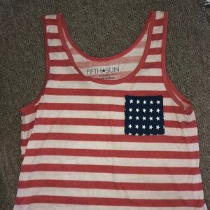 red white and blue tank top